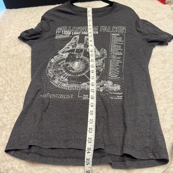 Old Navy Star Wars Millennium Falcon Graphic T Shirt Gray Size S - Picture 4 of 6